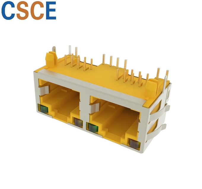 56S LED 1*2 8P8C EMI D型