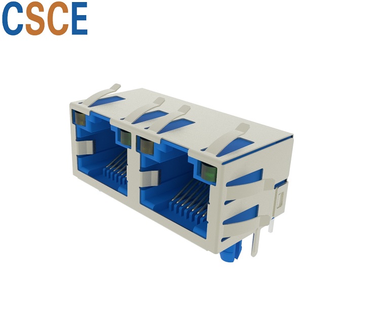 56S LED 1*2 8P8C EMI D型