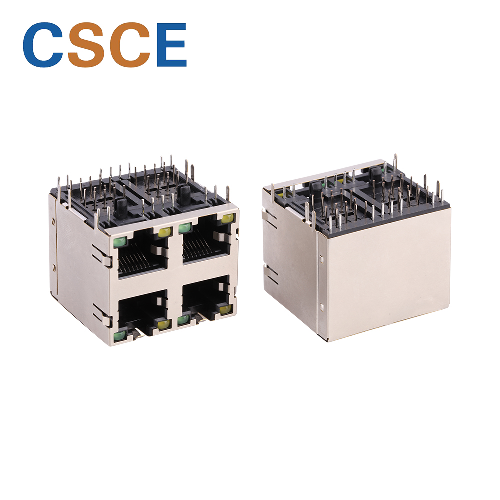 5921S 2*2 LED 8P8C EMI